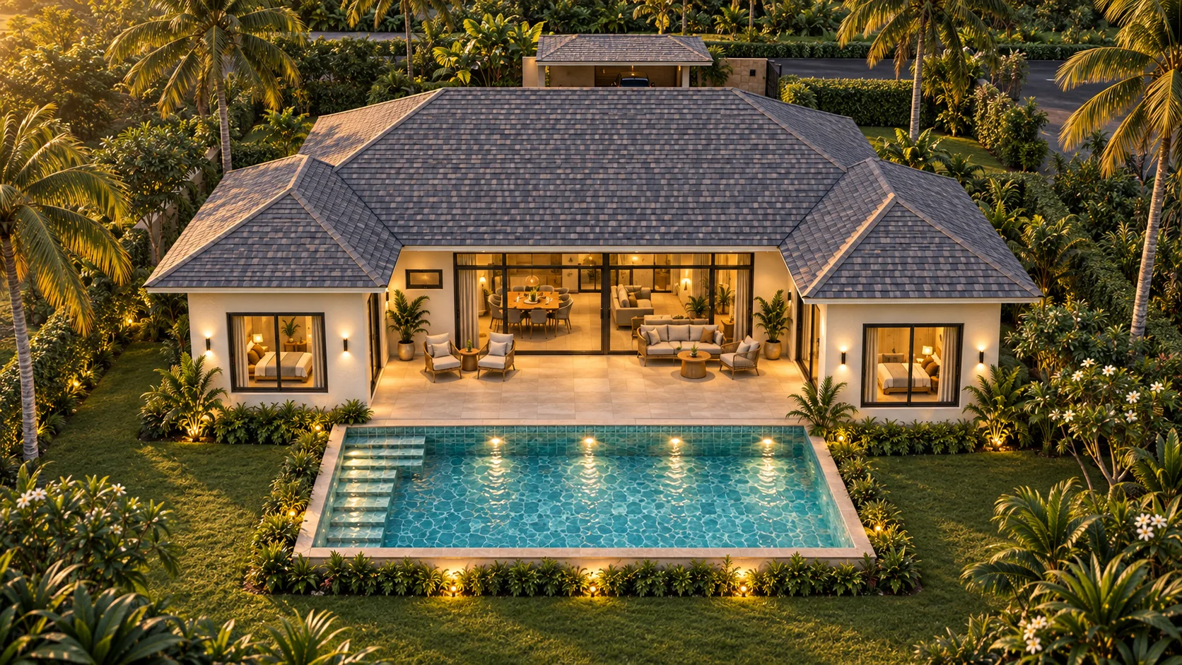 Pool and garden